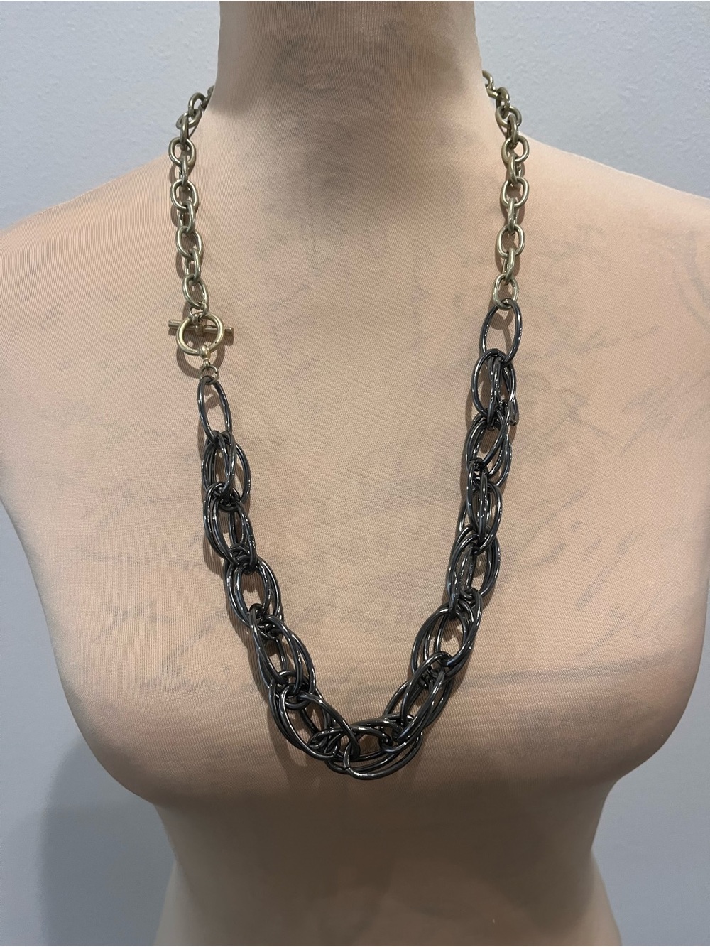 Two-Tone Chain Link Necklace